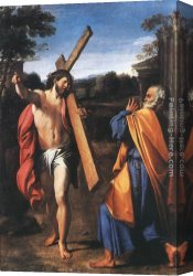 Annibale Carracci Canvas Paintings - Domine quo vadis by Annibale Carracci