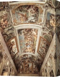 Annibale Carracci Canvas Paintings - Farnese Ceiling Fresco by Annibale Carracci