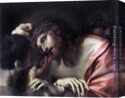 Annibale Carracci Canvas Paintings - Mocking of Christ by Annibale Carracci