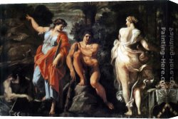 Annibale Carracci Canvas Paintings - The Choice of Heracles by Annibale Carracci