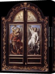Annibale Carracci Canvas Paintings - Triptych by Annibale Carracci