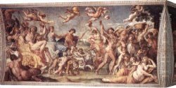 Annibale Carracci Canvas Paintings - Triumph of Bacchus and Ariadne by Annibale Carracci