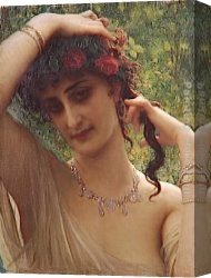 Ernest Canvas Paintings - Antonietta by Antoine Auguste Ernest Hebert