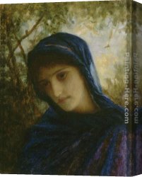 Ernest Canvas Paintings - Reverie au Crepuscule by Antoine Auguste Ernest Hebert