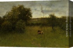 Twilight Canvas Paintings - Twilight by Anton Mauve