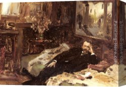 Comtesse De Tillieres Canvas Paintings - Bildnis Des Karl Radnitsky by Anton Romako