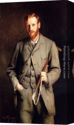 Arthur Hacker Canvas Paintings - Portrait Of The Artist's Brother by Arthur Hacker