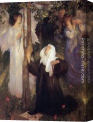 Arthur Hacker Canvas Paintings - The Cloister or the World by Arthur Hacker