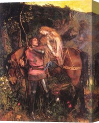 Arthur Hacker Canvas Paintings - La Belle Dame Sans Merci by Arthur Hughes