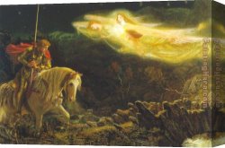 Arthur Hacker Canvas Paintings - Sir Galahad by Arthur Hughes