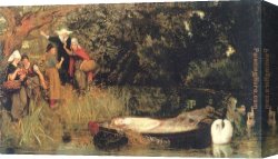 Arthur Hacker Canvas Paintings - The Lady of Shalott by Arthur Hughes