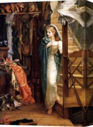 Arthur Hacker Canvas Paintings - The Property Room by Arthur Hughes