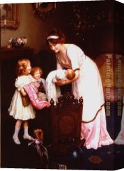Arthur Hacker Canvas Paintings - Goodnight by Arthur John Elsley