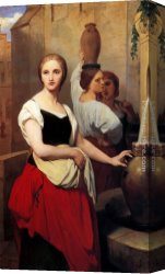 The Martyrdom of St Margaret Canvas Paintings - Margaret at the Fountain by Ary Scheffer