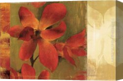 Jensen Canvas Paintings - Crimson Garden by Asia Jensen
