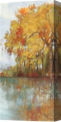 Jensen Canvas Paintings - Forest Reflection I by Asia Jensen
