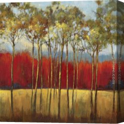 Jensen Canvas Paintings - In the Horizon I by Asia Jensen