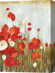 Marshal Ney on Horseback Fighting The Wind Canvas Paintings - Poppies in the Wind by Asia Jensen