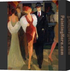 Town Canvas Paintings - Out on the Town by Avtandil