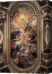 Order, Canvas Paintings - Apotheosis of the Franciscan Order by Baciccio