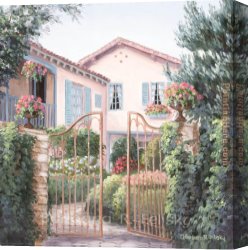 Gateway Canvas Paintings - A Gateway In Carmel by Barbara Felisky