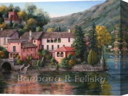 Napoleon, King of Italy Canvas Paintings - Lake Orta Italy by Barbara Felisky