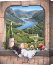 A Special Moment I Canvas Paintings - Rhine Wine Moment by Barbara Felisky