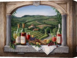 Reverie Canvas Paintings - Vineyard Reveries by Barbara Felisky