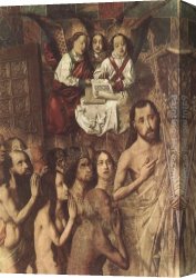 Bartolome Canvas Paintings - Christ Leading the Patriarchs to the Paradise (detail) by Bartolome Bermejo