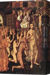 Bartolome Canvas Paintings - Christ Leading the Patriarchs to the Paradise by Bartolome Bermejo