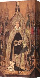 Bartolome Canvas Paintings - St Dominic Enthroned in Glory by Bartolome Bermejo