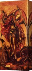 Bartolome Canvas Paintings - St. Michael And The Dragon by Bartolome Bermejo
