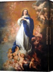 Esteban Canvas Paintings - Inmaculada de Soult by Bartolome Esteban Murillo