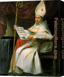 Cathedral Canvas Paintings - San Leandro Cathedral of Seville by Bartolome Esteban Murillo