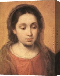 Esteban Canvas Paintings - The Infant Jesus Distributing Bread to Pilgrims by Bartolome Esteban Murillo