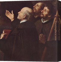 Esteban Canvas Paintings - The Infant Jesus Distributing Bread to Pilgrims by Bartolome Esteban Murillo
