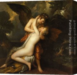 Cupid Canvas Paintings - Cupid and Psyche by Benjamin West