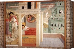 Scene Canvas Paintings - Scenes from the Life of St Francis (Scene 2, north wall) by Benozzo di Lese di Sandro Gozzoli