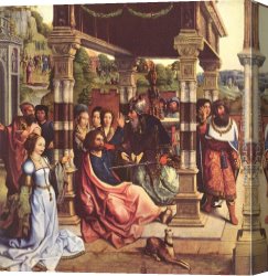 St Sebastian Tended by St Irene Canvas Paintings - Altarpiece of Sts Thomas and Matthias by Bernaert van Orley