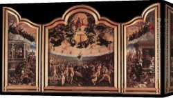 Judgment Canvas Paintings - The Last Judgment by Bernaert van Orley