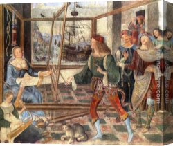 Return Canvas Paintings - The Return of Odysseus by Bernardino Pinturicchio