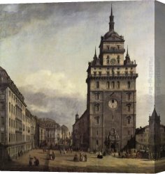 Bernardo Strozzi Canvas Paintings - The Kreuzkirche in Dresden by Bernardo Bellotto