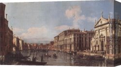 Bernardo Strozzi Canvas Paintings - View of the Grand Canal at San Stae by Bernardo Bellotto