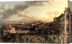 Bernardo Strozzi Canvas Paintings - View of Warsaw from the Royal Palace by Bernardo Bellotto