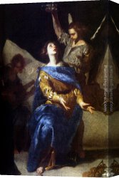 Bernardo Strozzi Canvas Paintings - St. Cecilia In Ecstasy by Bernardo Cavallino