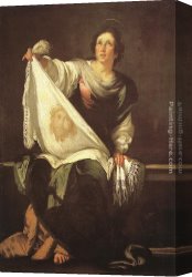 Bernardo Strozzi Canvas Paintings - St Veronica by Bernardo Strozzi
