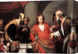 Bernardo Strozzi Canvas Paintings - Tribute Money by Bernardo Strozzi