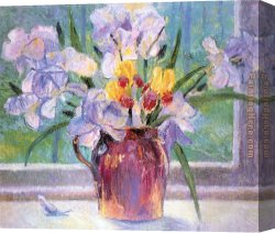 Irises Canvas Paintings - Iris by Bernhard Gutmann