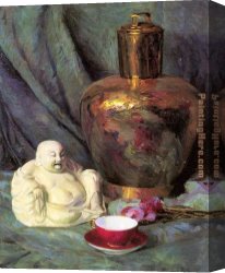 Oriental Canvas Paintings - Oriental Still Life Paris by Bernhard Gutmann