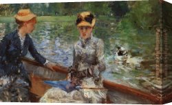 Summer Canvas Paintings - A Summer's Day by Berthe Morisot